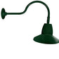 RAB GN1LED13NRSTG 13W LED Gooseneck Straight Shade with 24" Goose Arm, 4000K (Neutral), Rectangular Reflector, 15" Straight Shade, Hunter Green Finish