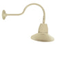 RAB GN1LED13NRSTI 13W LED Gooseneck Straight Shade with 24" Goose Arm, 4000K (Neutral), Rectangular Reflector, 15" Straight Shade, Ivory Finish