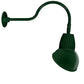 RAB GN1LED13NSAD11G 13W LED Gooseneck Dome Shade with 24" Goose Arm, 4000K Color Temperature (Neutral), Spot Reflector, 11" Angled Dome Shade, Hunter Green Finish