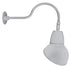 RAB GN1LED13NSAD11S 13W LED Gooseneck Dome Shade with 24" Goose Arm, 4000K Color Temperature (Neutral), Spot Reflector, 11" Angled Dome Shade, Silver Finish