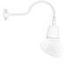RAB GN1LED13NSAD11W 13W LED Gooseneck Dome Shade with 24" Goose Arm, 4000K Color Temperature (Neutral), Spot Reflector, 11" Angled Dome Shade, White Finish