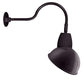 RAB GN1LED13NSADA 13W LED Gooseneck Dome Shade with 24" Goose Arm, 4000K Color Temperature (Neutral), Spot Reflector, 15" Angled Dome Shade, Bronze Finish