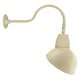 RAB GN1LED13NSADI 13W LED Gooseneck Dome Shade with 24" Goose Arm, 4000K Color Temperature (Neutral), Spot Reflector, 15" Angled Dome Shade, Ivory Finish