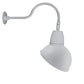 RAB GN1LED13NSADS 13W LED Gooseneck Dome Shade with 24" Goose Arm, 4000K Color Temperature (Neutral), Spot Reflector, 15" Angled Dome Shade, Silver Finish