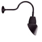 RAB GN1LED13YAC11A 13W LED Gooseneck Cone Shade with 24" Goose Arm, 3000K Color Temperature (Warm), Flood Reflector, 11" Angled Cone Shade, Bronze Finish