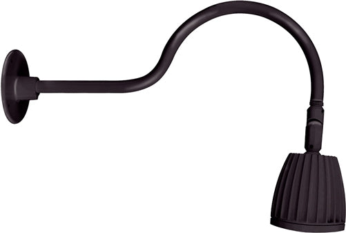 RAB GN1LED13YRA 13W LED Gooseneck No Shade with 24" Goose Arm, 3000K (Warm), Rectangular Reflector, Bronze Finish