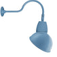 RAB GN1LED13YSADLB 13W LED Gooseneck Dome Shade with 24" Goose Arm, 3000K Color Temperature (Warm), Spot Reflector, 15" Angled Dome Shade, Light Blue Finish