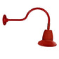 RAB GN1LED13YSST11R 13W LED Gooseneck Straight Shade with 24" Goose Arm, 3000K (Warm), Spot Reflector, 11" Straight Shade, Red Finish
