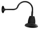 RAB GN1LED13YST11B 13W LED Gooseneck Straight Shade with 24" Goose Arm, 3000K (Warm), Flood Reflector, 11" Straight Shade, Black Finish