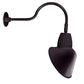 RAB GN1LED26NACA 26W LED Gooseneck Cone Shade with 24" Goose Arm, 4000K Color Temperature (Neutral), Flood Reflector, 15" Angled Cone Shade, Bronze Finish