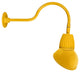 RAB GN1LED26NAD11YL 26W LED Gooseneck Dome Shade with 24" Goose Arm, 4000K Color Temperature (Neutral), Flood Reflector, 11" Angled Dome Shade, Yellow Finish