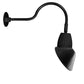 RAB GN1LED26NRAC11B 26W LED Gooseneck Cone Shade with 24" Goose Arm, 4000K Color Temperature (Neutral), Rectangular Reflector, 11" Angled Cone Shade, Black Finish
