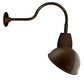 RAB GN1LED26NRADBWN 26W LED Gooseneck Dome Shade with 24" Goose Arm, 4000K Color Temperature (Neutral), Rectangular Reflector, 15" Angled Dome Shade, Brown Finish