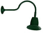 RAB GN1LED26NST11G 26W LED Gooseneck Straight Shade with 24" Goose Arm, 4000K (Neutral), Flood Reflector, 11" Straight Shade, Hunter Green Finish