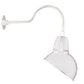 RAB GN1LED26YADW 26W LED Gooseneck Dome Shade with 24" Goose Arm, 3000K Color Temperature (Warm), Flood Reflector, 15" Angled Dome Shade, White Finish