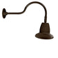 RAB GN1LED26YST11BWN 26W LED Gooseneck Straight Shade with 24" Goose Arm, 3000K (Warm), Flood Reflector, 11" Straight Shade, Brown Finish