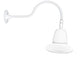RAB GN1LED26YST11W 26W LED Gooseneck Straight Shade with 24" Goose Arm, 3000K (Warm), Flood Reflector, 11" Straight Shade, White Finish