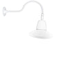 RAB GN1LED26YSTW 26W LED Gooseneck Straight Shade with 24" Goose Arm, 3000K (Warm), Flood Reflector, 15" Straight Shade, White Finish