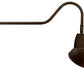 RAB GN2LED13NRAD11BWN 13W LED Gooseneck Dome Shade with 35" Goose Arm, 4000K (Neutral), Rectangular Reflector, 11" Angled Dome Shade, Brown Finish