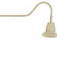 RAB GN2LED13NRST11I 13W LED Gooseneck Straight Shade with 35" Goose Arm, 4000K (Neutral), Rectangular Reflector, 11" Straight Shade, Ivory Finish