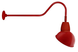 RAB GN2LED13NSADR 13W LED Gooseneck Dome Shade with 35" Goose Arm, 4000K (Neutral), Spot Reflector, 15" Angled Dome Shade, Red Finish