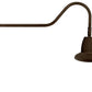 RAB GN2LED13NST11BWN 13W LED Gooseneck Straight Shade with 35" Goose Arm, 4000K (Neutral), Flood Reflector, 11" Straight Shade, Brown Finish