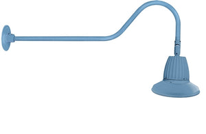 RAB GN2LED13NST11LB 13W LED Gooseneck Straight Shade with 35" Goose Arm, 4000K (Neutral), Flood Reflector, 11" Straight Shade, Light Blue Finish