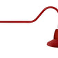 RAB GN2LED13NSTR 13W LED Gooseneck Straight Shade with 35" Goose Arm, 4000K (Neutral), Flood Reflector, 15" Straight Shade, Red Finish