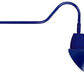 RAB GN2LED13YSAC11BL 13W LED Gooseneck Cone Shade with 35" Goose Arm, 3000K Color Temperature (Warm), Spot Reflector, 11" Angled Cone Shade, Royal Blue Finish