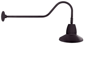 RAB GN2LED13YSTA 13W LED Gooseneck Straight Shade with 35" Goose Arm, 3000K (Warm), Flood Reflector, 15" Straight Shade, Bronze Finish