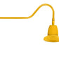 RAB GN2LED26NSST11YL 26W LED Gooseneck Straight Shade with 35" Goose Arm, 4000K (Neutral), Spot Reflector, 11" Straight Shade, Yellow Finish