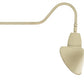 RAB GN2LED26YACI 26W LED Gooseneck Cone Shade with 35" Goose Arm, 3000K Color Temperature (Warm), Flood Reflector, 15" Angled Cone Shade, Ivory Finish