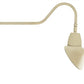 RAB GN2LED26YRAC11I 26W LED Gooseneck Cone Shade with 35" Goose Arm, 3000K Color Temperature (Warm), Rectangular Reflector, 11" Angled Cone Shade, Ivory Finish