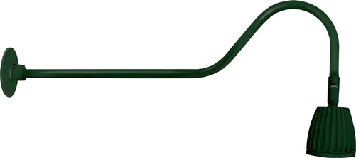 RAB GN2LED26YRG 26W LED Gooseneck No Shade with 35" Goose Arm, 3000K (Warm), Rectangular Reflector, Hunter Green Finish