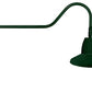 RAB GN2LED26YRSTG 26W LED Gooseneck Straight Shade with 35" Goose Arm, 3000K (Warm), Rectangular Reflector, 15" Straight Shade, Hunter Green Finish