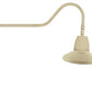 RAB GN2LED26YRSTI 26W LED Gooseneck Straight Shade with 35" Goose Arm, 3000K (Warm), Rectangular Reflector, 15" Straight Shade, Ivory Finish