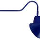 RAB GN2LED26YSACBL 26W LED Gooseneck Cone Shade with 35" Goose Arm, 3000K Color Temperature (Warm), Spot Reflector, 15" Angled Cone Shade, Royal Blue Finish