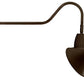 RAB GN2LED26YSACBWN 26W LED Gooseneck Cone Shade with 35" Goose Arm, 3000K Color Temperature (Warm), Spot Reflector, 15" Angled Cone Shade, Brown Finish