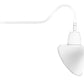 RAB GN2LED26YSACW 26W LED Gooseneck Cone Shade with 35" Goose Arm, 3000K Color Temperature (Warm), Spot Reflector, 15" Angled Cone Shade, White Finish