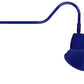 RAB GN2LED26YSAD11BL 26W LED Gooseneck Dome Shade with 35" Goose Arm, 3000K (Warm), Spot Reflector, 11" Angled Dome Shade, Royal Blue Finish