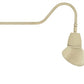 RAB GN2LED26YSAD11I 26W LED Gooseneck Dome Shade with 35" Goose Arm, 3000K (Warm), Spot Reflector, 11" Angled Dome Shade, Ivory Finish