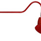 RAB GN2LED26YSAD11R 26W LED Gooseneck Dome Shade with 35" Goose Arm, 3000K (Warm), Spot Reflector, 11" Angled Dome Shade, Red Finish
