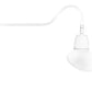 RAB GN2LED26YSAD11W 26W LED Gooseneck Dome Shade with 35" Goose Arm, 3000K (Warm), Spot Reflector, 11" Angled Dome Shade, White Finish