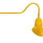 RAB GN2LED26YSAD11YL 26W LED Gooseneck Dome Shade with 35" Goose Arm, 3000K (Warm), Spot Reflector, 11" Angled Dome Shade, Yellow Finish
