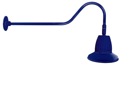 RAB GN2LED26YST11BL 26W LED Gooseneck Straight Shade with 35" Goose Arm, 3000K (Warm), Flood Reflector, 11" Straight Shade, Royal Blue Finish