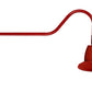 RAB GN2LED26YST11R 26W LED Gooseneck Straight Shade with 35" Goose Arm, 3000K (Warm), Flood Reflector, 11" Straight Shade, Red Finish