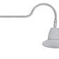 RAB GN2LED26YST11S 26W LED Gooseneck Straight Shade with 35" Goose Arm, 3000K (Warm), Flood Reflector, 11" Straight Shade, Silver Finish