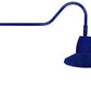RAB GN2LED26YSTBL 26W LED Gooseneck Straight Shade with 35" Goose Arm, 3000K (Warm), Flood Reflector, 15" Straight Shade, Royal Blue Finish