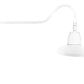 RAB GN2LED26YSTW 26W LED Gooseneck Straight Shade with 35" Goose Arm, 3000K (Warm), Flood Reflector, 15" Straight Shade, White Finish