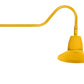RAB GN2LED26YSTYL 26W LED Gooseneck Straight Shade with 35" Goose Arm, 3000K (Warm), Flood Reflector, 15" Straight Shade, Yellow Finish